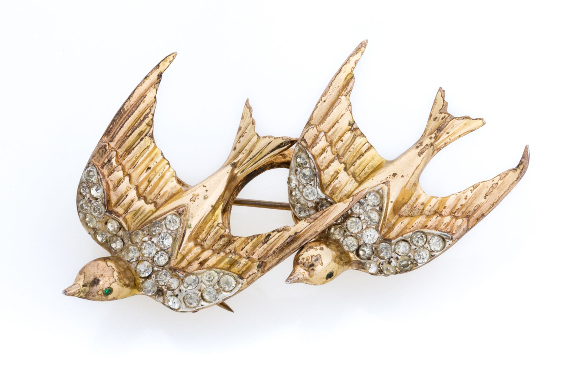 BROOCH DUETTE HEAVENLY SWALLOW DESIGN ADOLPH KATZ