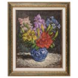 OIL PAINTING OF FLOWERS SIGNED 'FILOSA' 20TH CENTURY