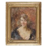 OIL PAINTING OF A WOMAN SIGNED 'L. BAZZARO' 20TH CENTURY