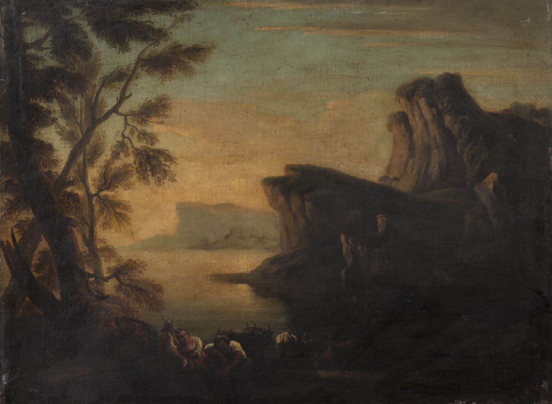 OIL PAINTING OF A LANDSCAPE BY DUTCH SCHOOL 19TH CENTURY