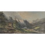 OIL PAINTING OF A MOUNTAINSCAPE BY ATHOS BRIOSCHI (1910-2000)