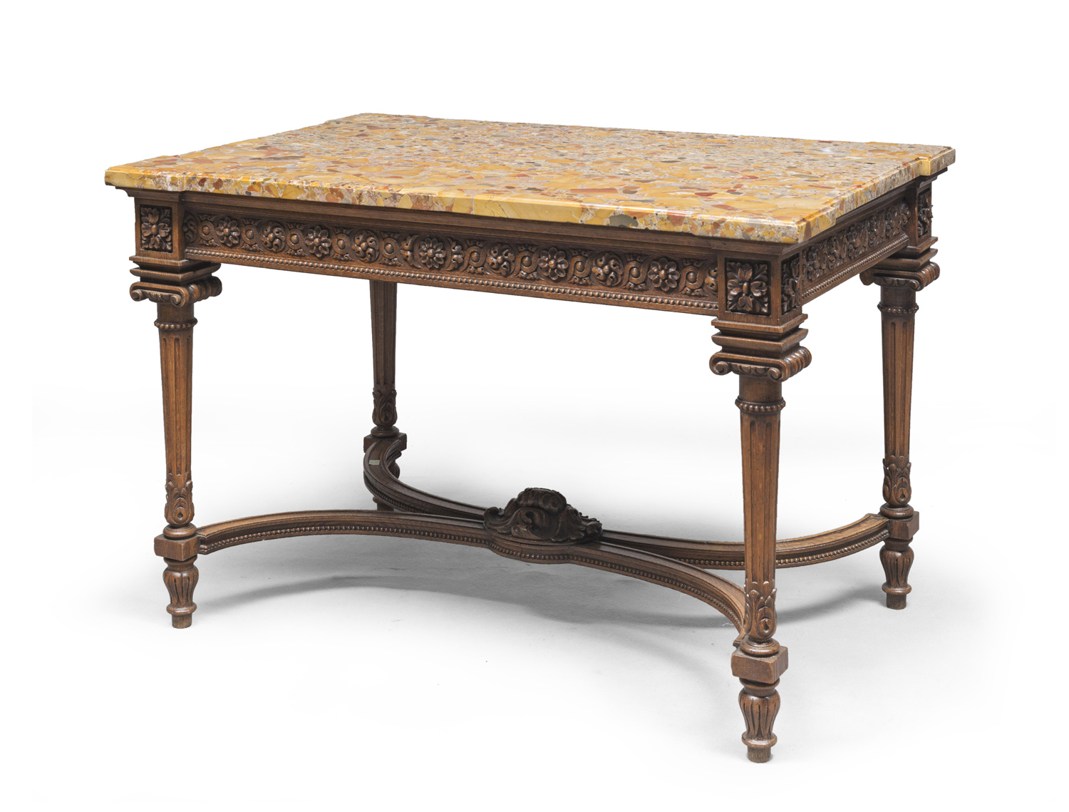 TABLE WITH BROCCATELLO TOP 19TH CENTURY