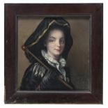 OIL PAINTING OF A GIRL 20TH CENTURY