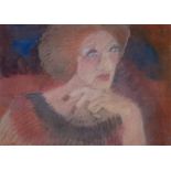 PASTEL DRAWING OF A WOMAN 20TH CENTURY