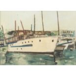 OIL PAINTING OF BOATS BY AMEDEO RUGGIERO