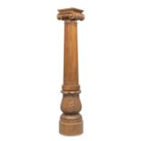 WALNUT COLUMN 20TH CENTURY