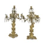 PAIR OF GILDED BRONZE CANDLESTICKS 19TH CENTURY