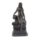 BRONZE SCULPTURE OF EGYPTIAN ALLEGORY SIGNED 'CAUSSE' 20TH CENTURY