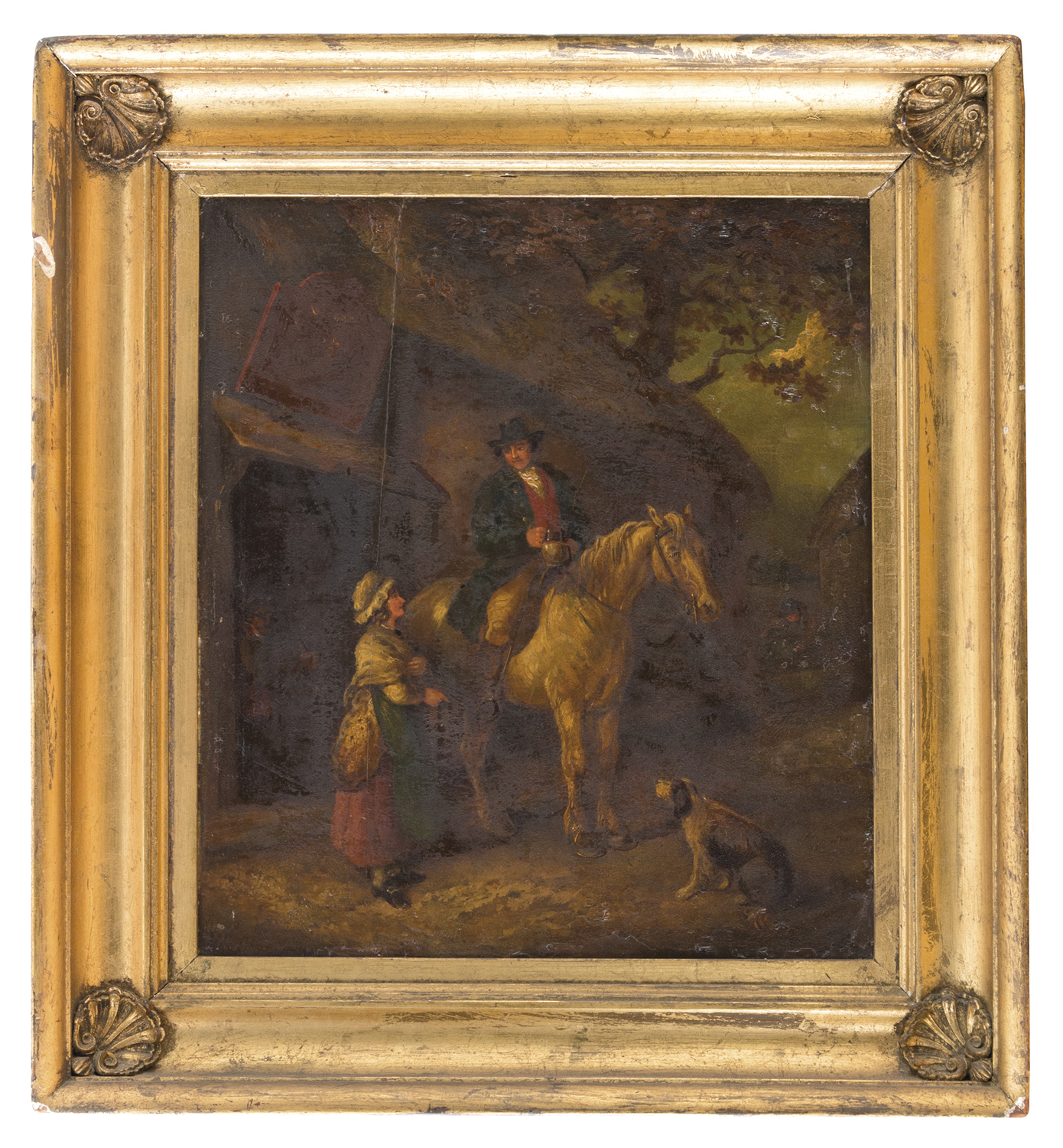 OIL PAINTING OF A KNIGHT ENGLISH SCHOOL 19TH CENTURY