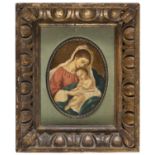 MINIATURE WITH ANTIQUE FRAME EARLY 20TH CENTURY