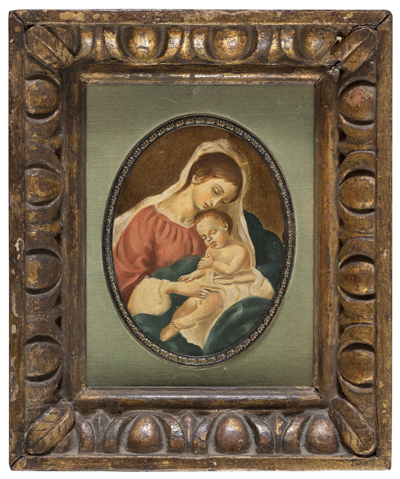 MINIATURE WITH ANTIQUE FRAME EARLY 20TH CENTURY