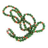 JADE AND CORAL NECKLACE