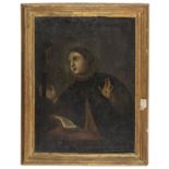OIL PAINTING SAINT CATHERINE OF GENOA BY A ROMAN PAINTER 18TH CENTURY