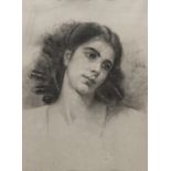 PENCIL PORTRAIT OF A WOMAN BY FRANCESCO DE NICOLA (1883-1958)