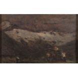 OIL PAINTING OF A MOUNTAINSCAPE BY GIUSEPPE CARROZZI (1864-1938)