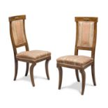 PAIR OF CHAIRS IN WALNUT DIRECTORY PERIOD