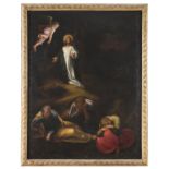 OIL PAINTING CHRIST IN THE GARDEN AFTER CORREGGIO EARLY 17TH CENTURY
