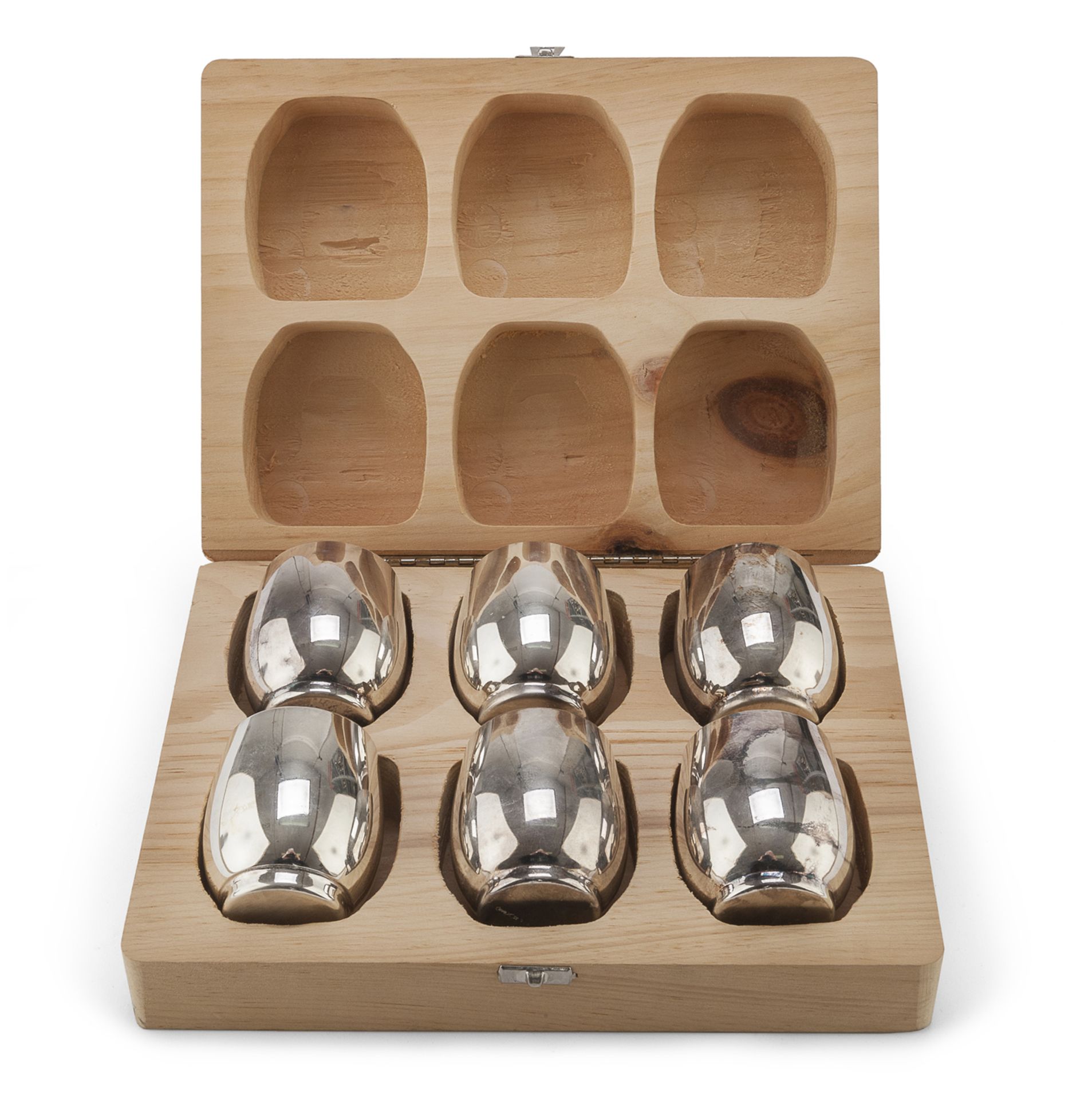 SIX SILVER BEAKERS STANCAMPIANO PALERMO