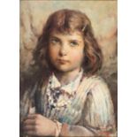 OIL PAINTING OF A CHILD SIGNED 'D. FUNARI' 20TH CENTURY