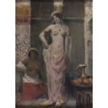 OIL PAINTING OF AN ODALISQUE 20TH CENTURY