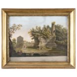 PAIR OF WATERCOLOR OF VIEWS OF ANCIENT ROME 19TH CENTURY