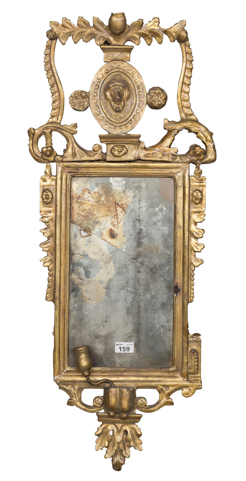 REMAINS OF MIRROR IN GILTWOOD 18TH CENTURY