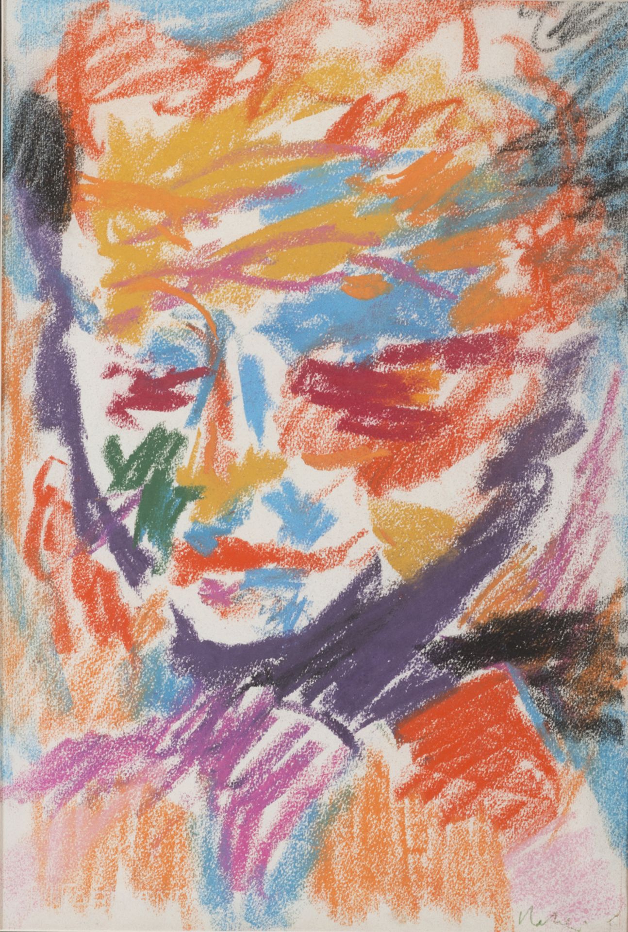 PASTEL DRAWING OF A FACE BY ALDO NATILI