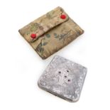 POWDER TIN IN SILVER WITH RUBIES