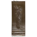 BRONZE BAS-RELIEF OF VIRGIN AND CHILD 20TH CENTURY