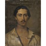 OIL PORTRAIT OF A YOUNG MAN 19TH CENTURY