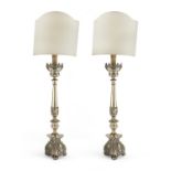 PAIR OF METAL CANDLESTICKS LATE 19TH CENTURY