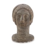 FEMALE HEAD ETRUSCAN STYLE 20th CENTURY