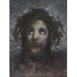 OIL PAINTING OF THE FACE OF CHRIST BY ROBERTO CARIGNANI
