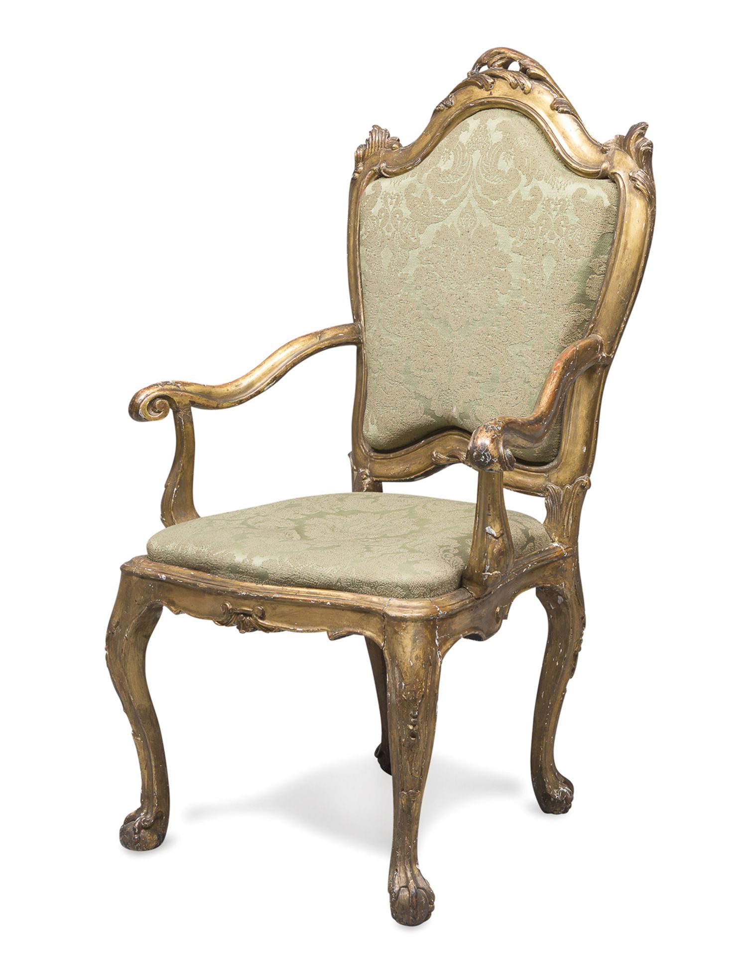 CARDINAL ARMCHAIR PROBABLY VENETIAN 18TH CENTURY