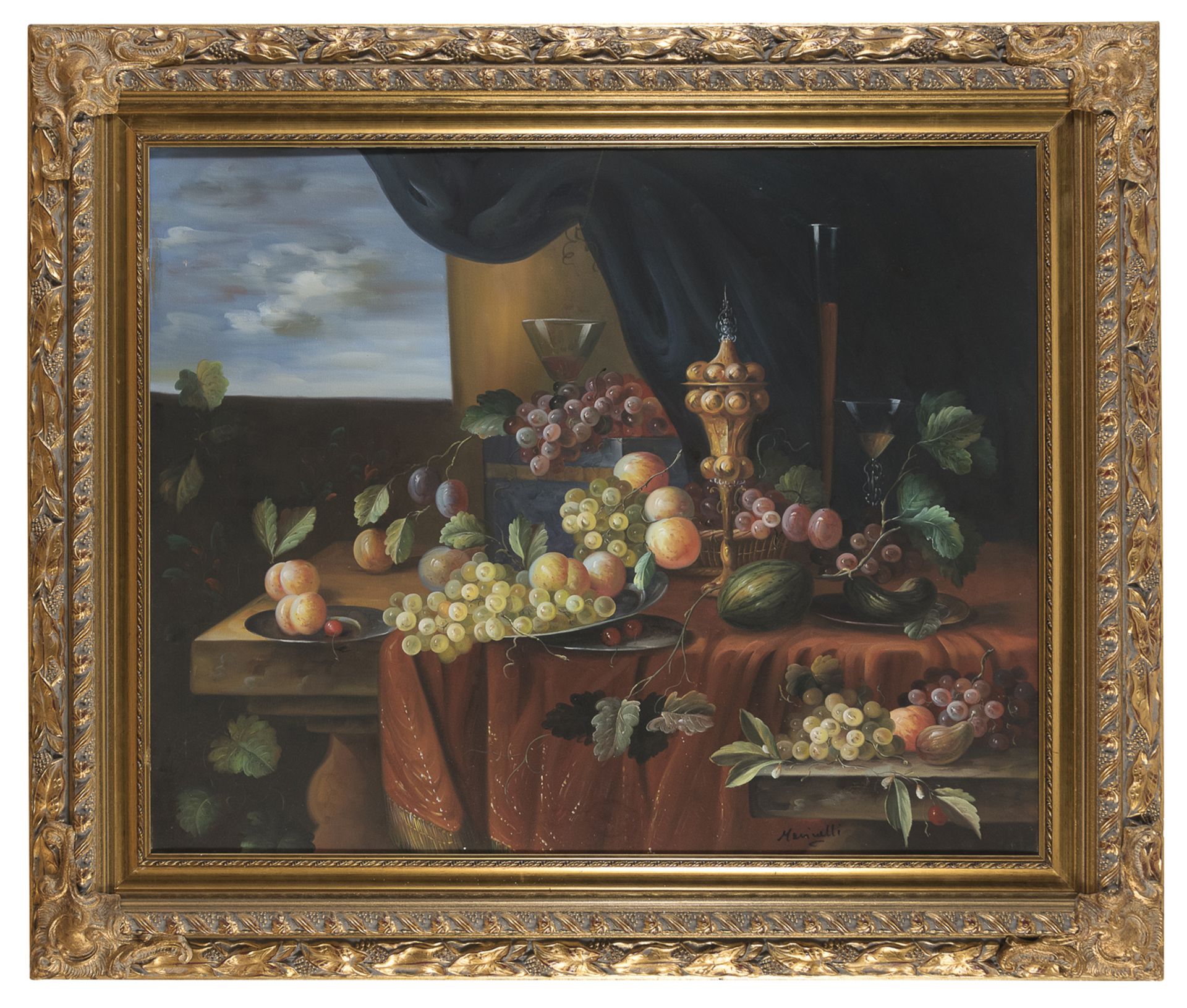 ACADEMIC OIL PAINTING OF A STILL LIFE 20TH CENTURY