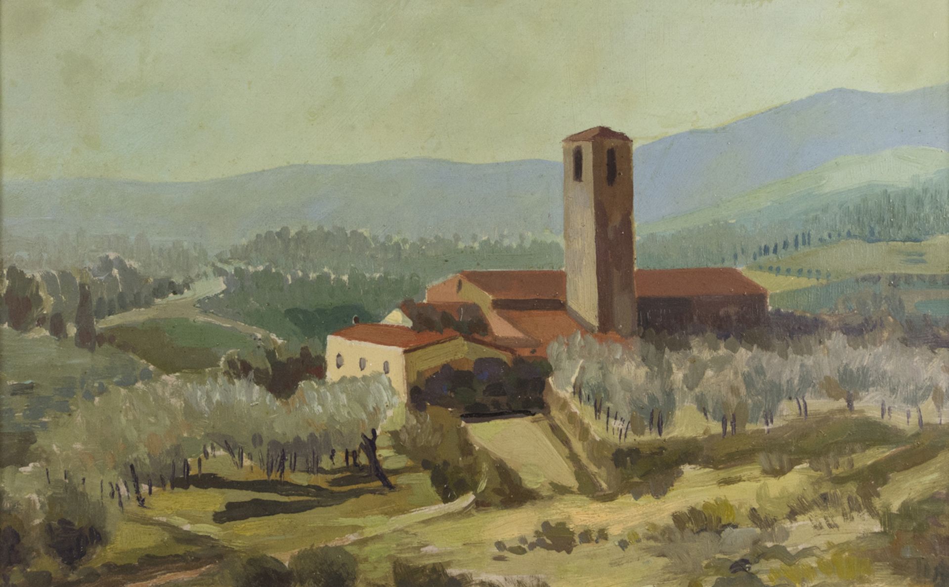 OIL PAINTING OF A LANDSCAPE OF THE 20TH CENTURY