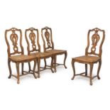 FOUR VENETIAN STYLE CHAIRS 20TH CENTURY