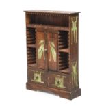 SMALL BEECH CABINET FUTURIST STYLE 1900 ca.