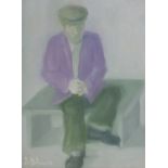 OIL PAINTING OF A MAN SIGNED 'ORLANDO' 20TH CENTURY