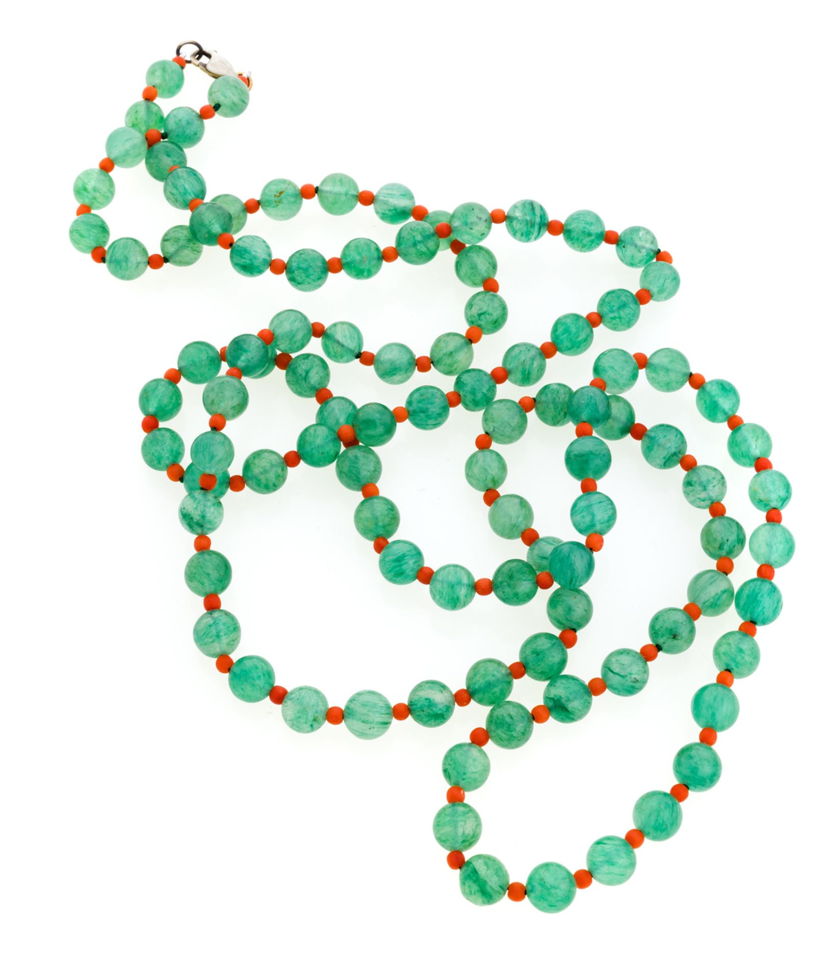 JADE AND CORAL NECKLACE