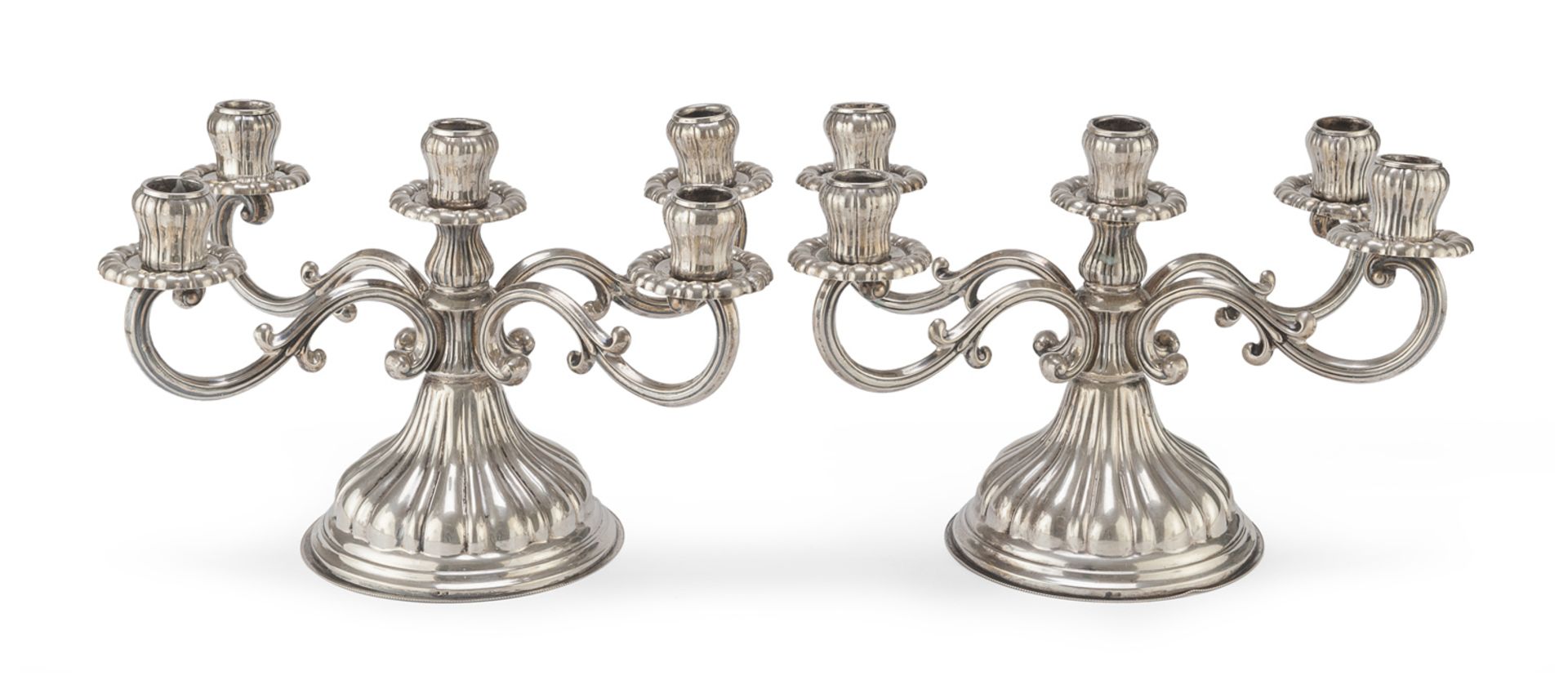 PAIR OF SILVER CANDLESTICKS ALEXANDRIA 1944/1968