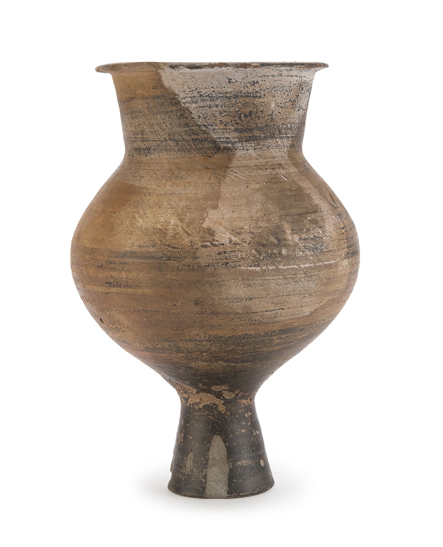 ETRUSCAN OLLA ON HIGH FOOT 7th-4th CENTURY BC