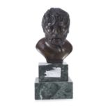 SMALL BRONZE BUST OF SENECA EARLY 20TH CENTURY