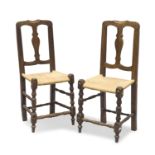 PAIR OF WALNUT CHAIRS 18TH CENTURY