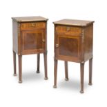 PAIR OF MAHOGANY BEDSIDE TABLES 20TH CENTURY