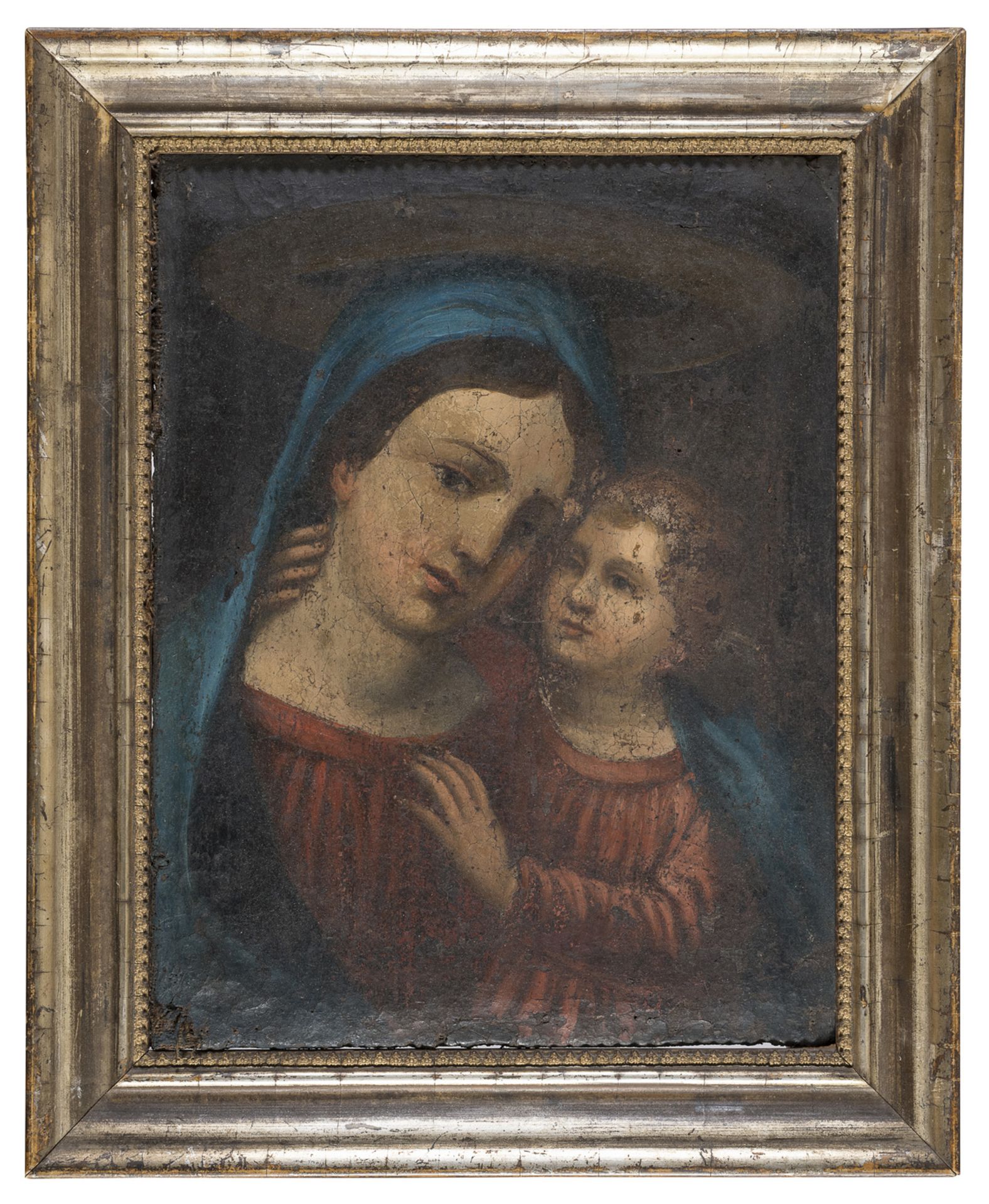 OIL PAINTING MADONNA AND CHILD 19TH CENTURY