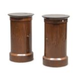PAIR OF CYLINDER NIGHT TABLES 19TH CENTURY