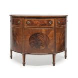 DEMILUNE SIDEBOARD ENGLAND EARLY 20TH CENTURY