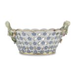 PORCELAIN BASKET MEISSEN 20TH CENTURY