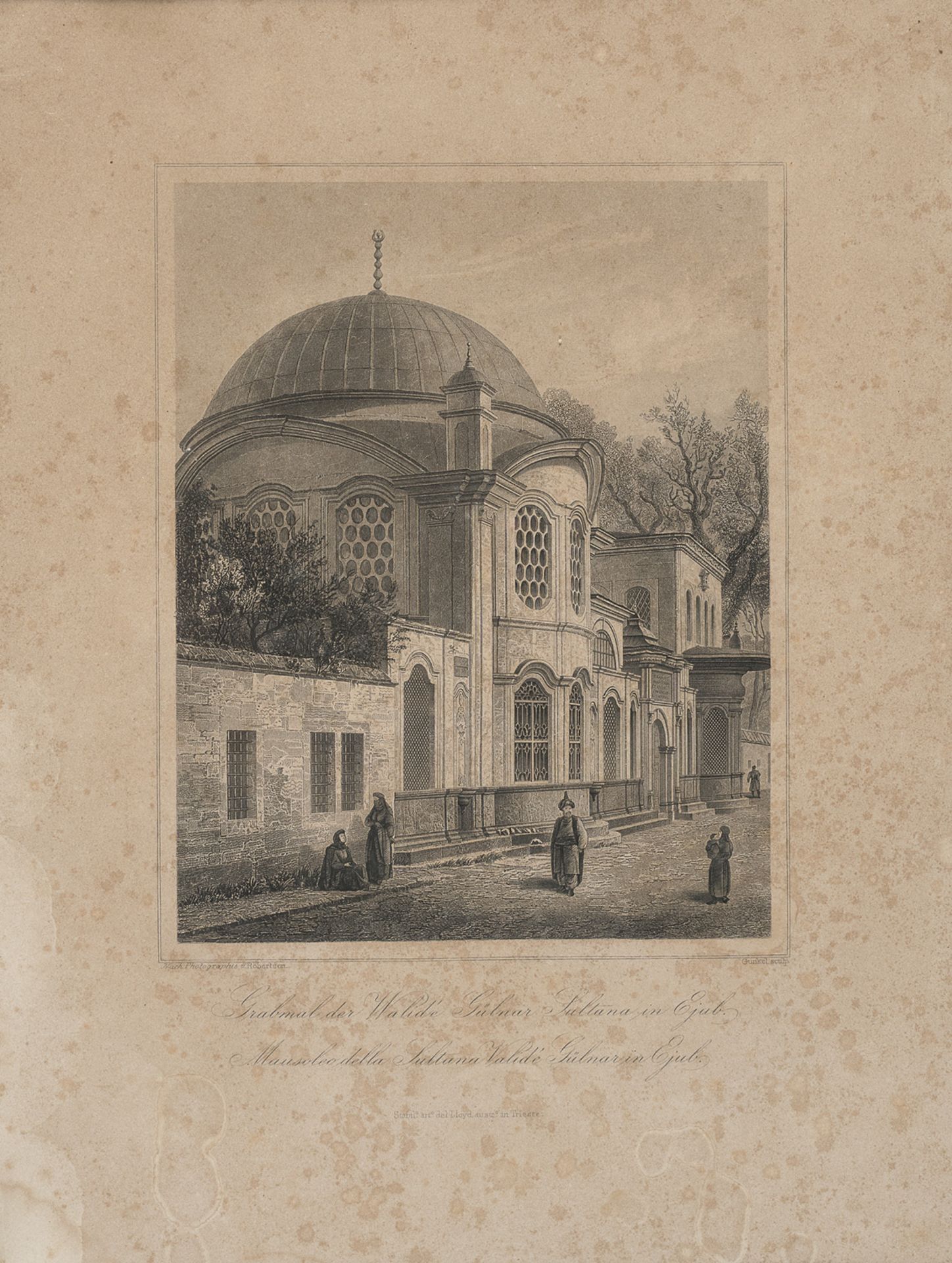 FIVE PRINTS OF ARAB VIEWS LATE 19TH CENTURY